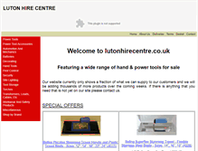 Tablet Screenshot of lutonhirecentre.co.uk